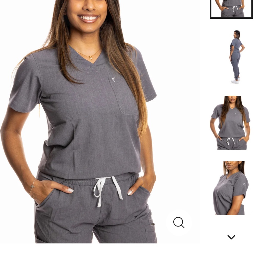 MIM grey scrub top and scrub joggers